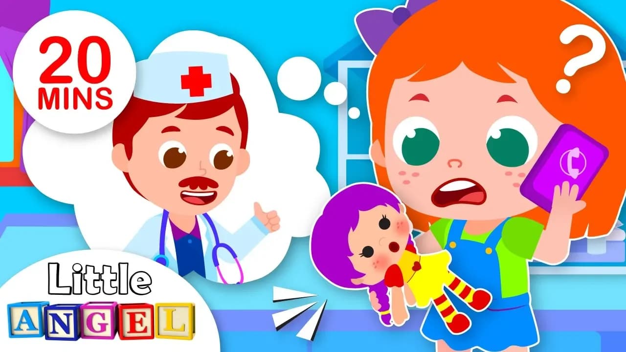 Miss Polly Had a Dolly | Baby Goes to the Doctor | Kids Songs & Nursery Rhymes by Little Angel
