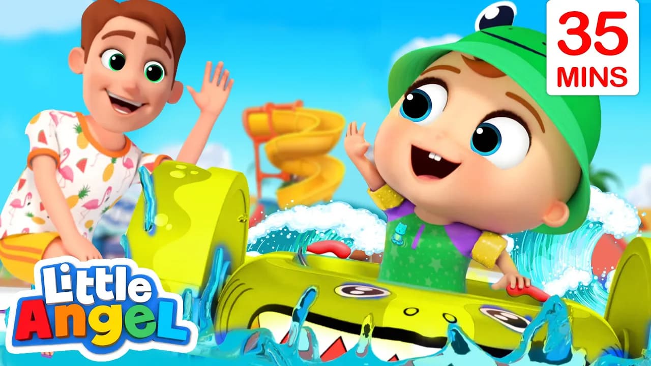 Water Park Song | Sailor Went To Sea + Row Row + London Bridge Mashup + More Little Angel Kids Songs