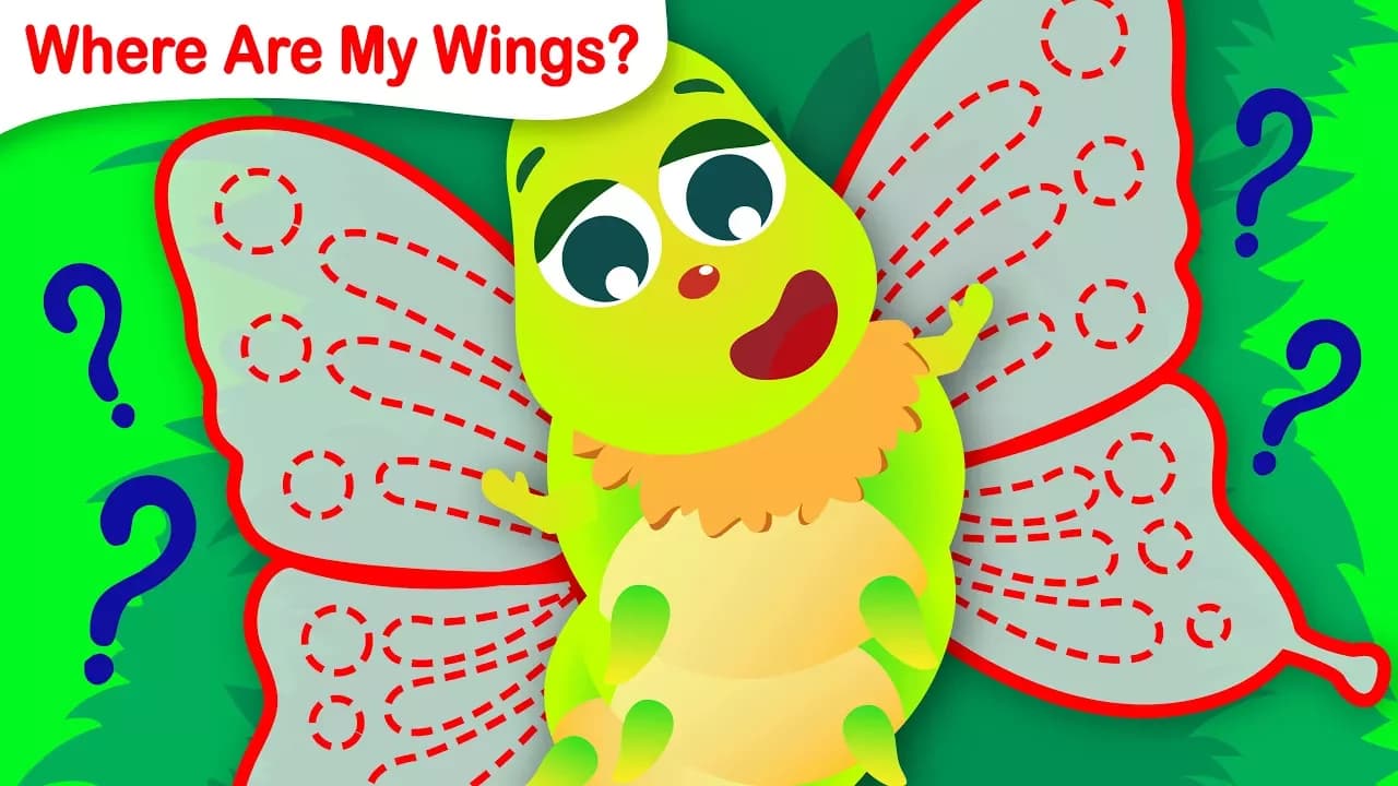 Where are My Wings | The Caterpillar Becomes a Butterfly | Fun Songs for Kids by Little Angel