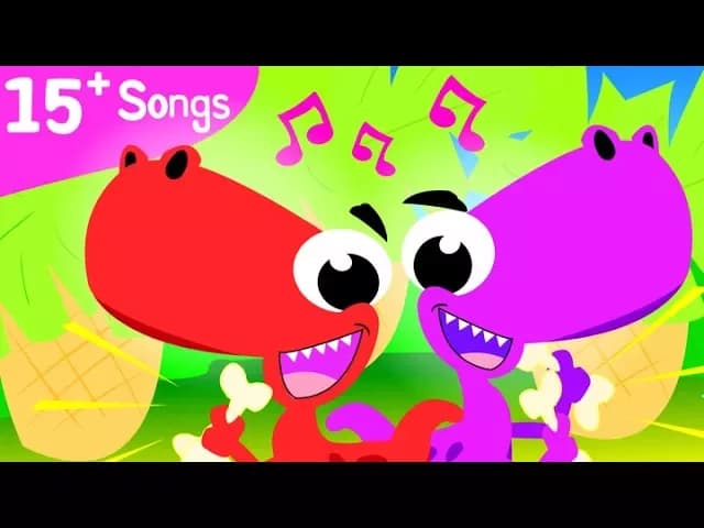 Baby T- Rex | Can You Walk Like A Dinosaur | Dinosaur Family Dance | Fun Kids Songs by Little Angel
