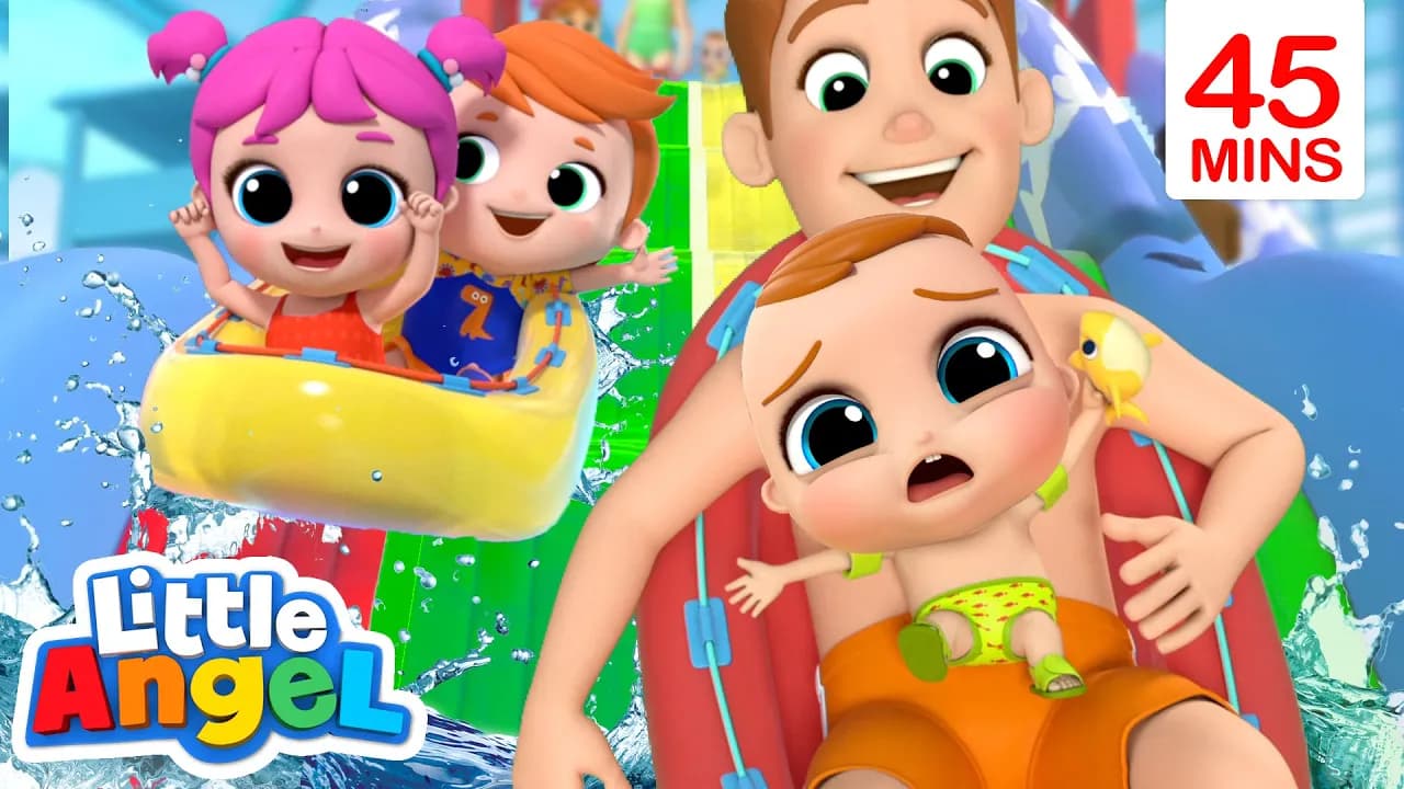 Don't Be Afraid Of The Water | A Water Park Song | Little Angel Kids Songs