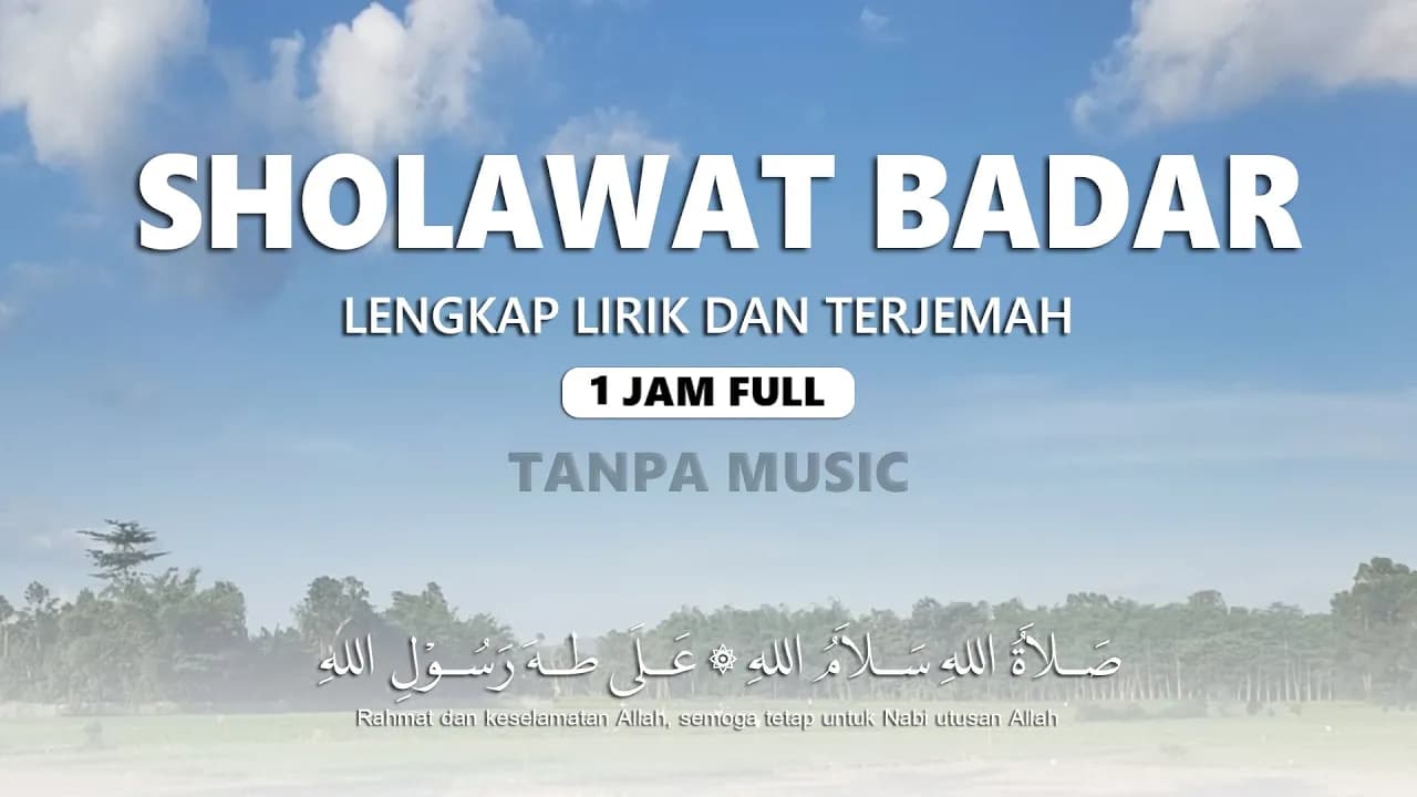 LANTUNAN SHOLAWAT BADAR TANPA MUSIK OLEH HJ IMROATUL HUSNA