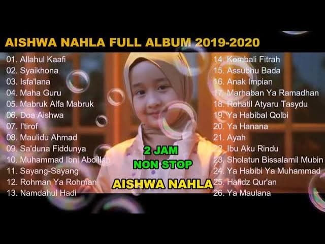 SHOLAWAT NABI MERDU AISHWA NAHLA FULL ALBUM || LAGU SHOLAWAT NABI MERDU TERBARU 2021 ALLAHUL KAFI
