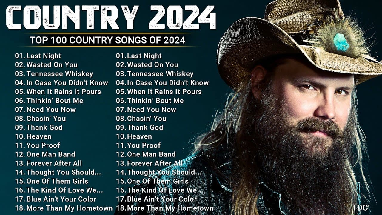 Top Country Song 2024 - Luke Combs, Kane Brown, Chris Stapleton, Morgan Wallen, Luke Bryan