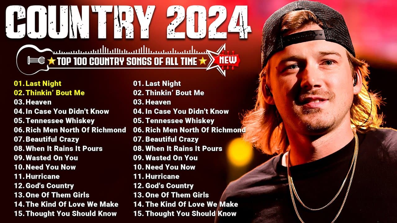 Country Music Playlist 2024 - Luke Combs, Chris Stapleton, Luke Bryan, Morgan Wallen, Kane Brown