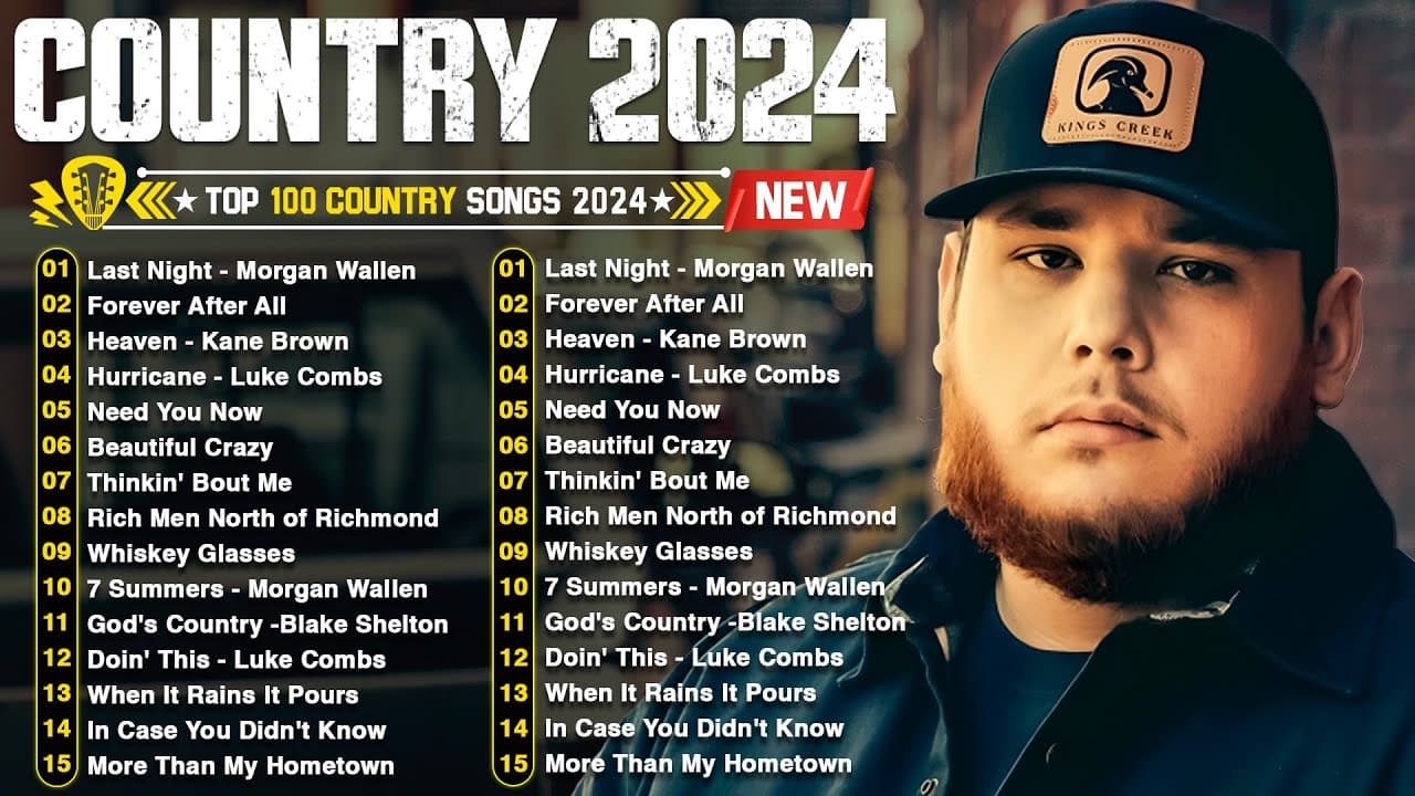 Country Music Playlist 2024 🤠 Luke Combs, Morgan Wallen, Chris Stapleton, Kane Brown, Jason Aldean