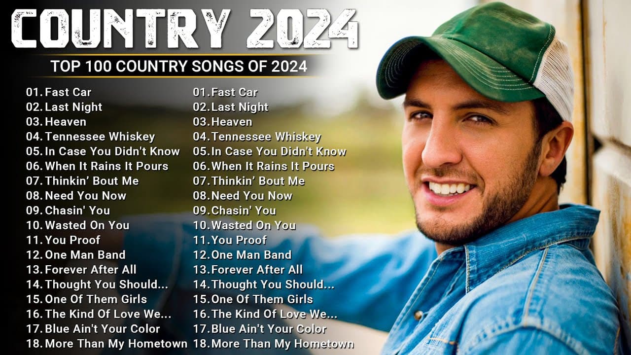 Country Music Playlist 2024 - Luke Combs, Chris Stapleton, Morgan Wallen, Kane Brown, Luke Bryan