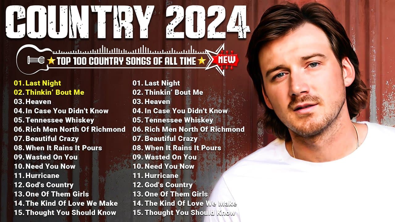 Country Music Playlist 2024 - Morgan Wallen, Luke Combs, Chris Stapleton, Kane Brown, Luke Bryan