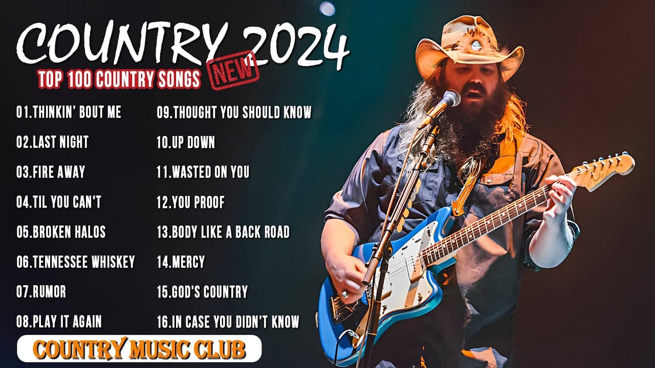 Country Music Playlist 2024 - Chris Stapleton, Morgan Wallen, Luke Combs, Kane Brown, Luke Bryan