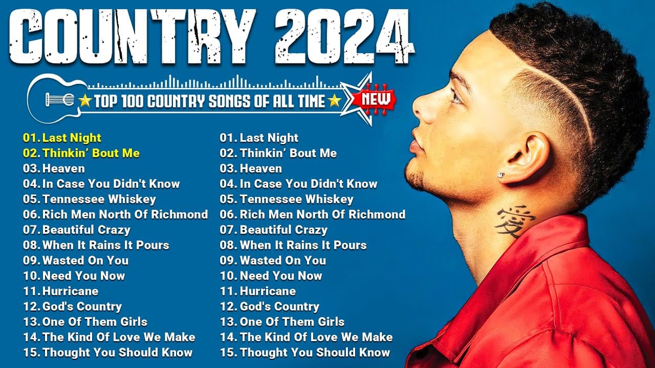 Country Music Playlist 2024 - Luke Combs, Chris Stapleton, Morgan Wallen, Kane Brown, Luke Bryan