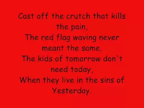 Billy Talent Red Flag Lyrics