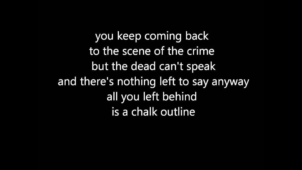 Three Days Grace - Chalk Outline (official lyrics video)
