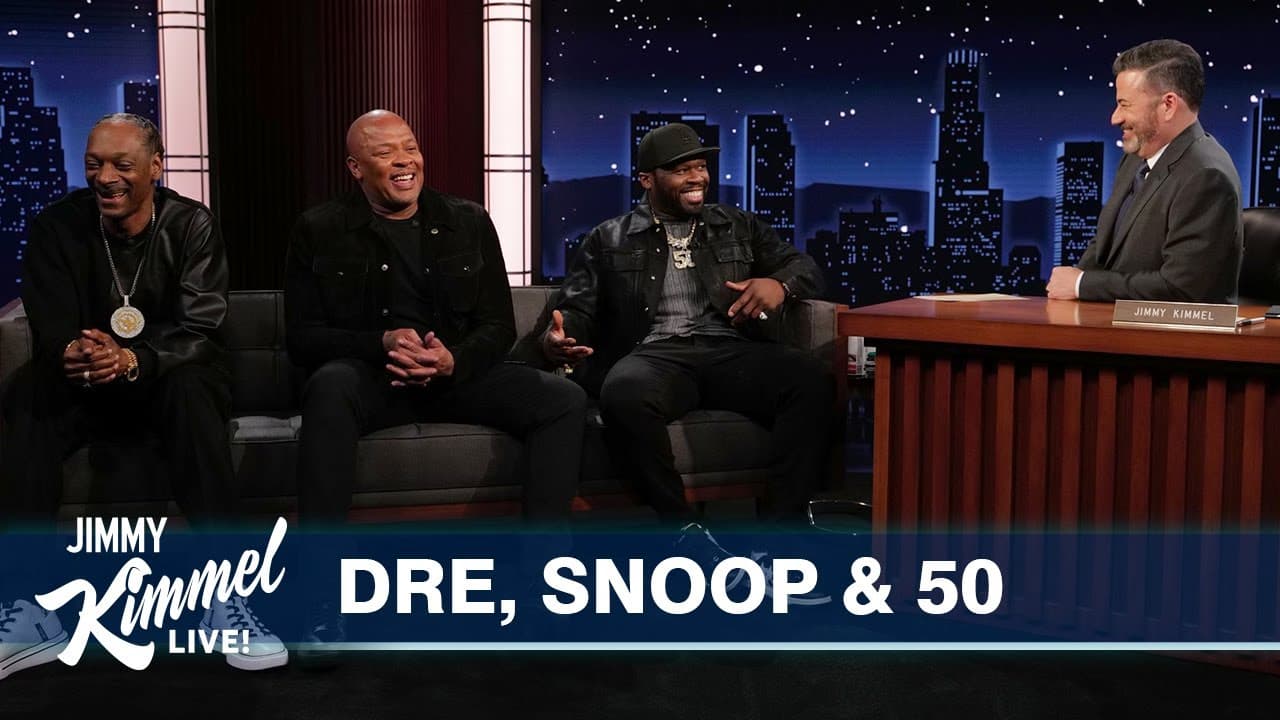 Jimmy Kimmel Interviews Dr. Dre, Snoop Dogg & Curtis “50 Cent” Jackson