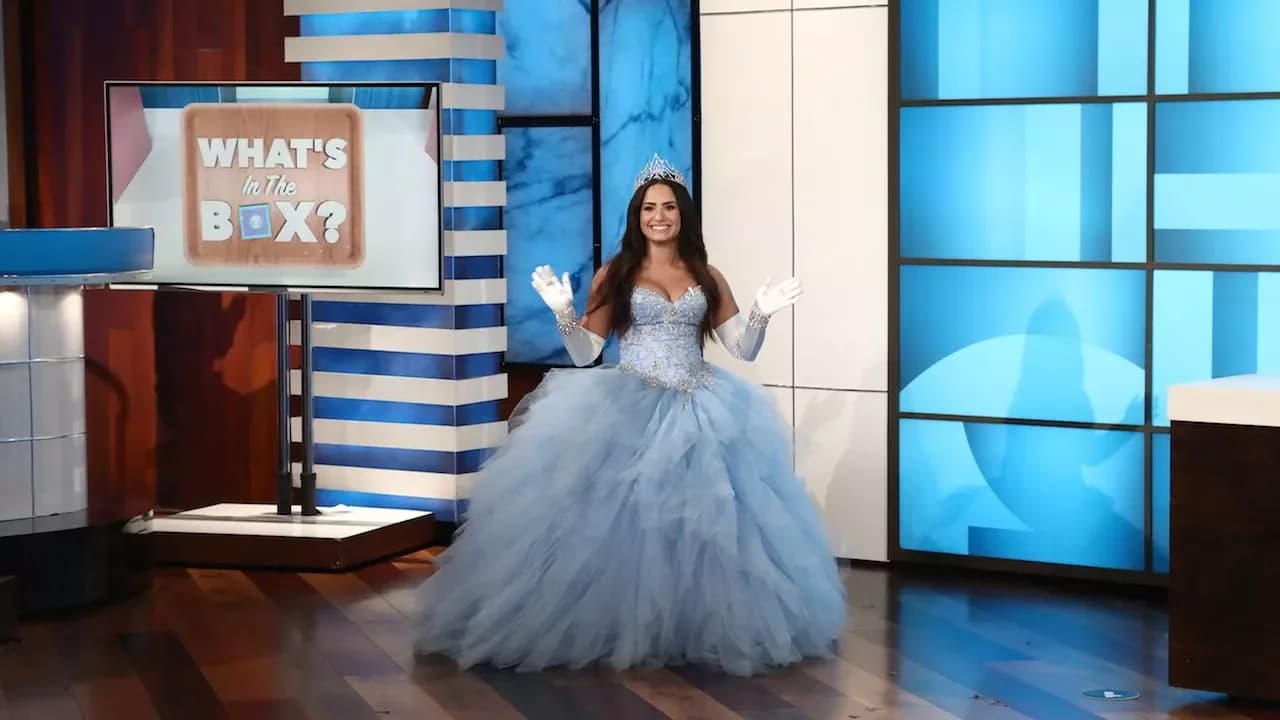 Ellen Plays 'What's in the Box' with Guest Model Demi Lovato