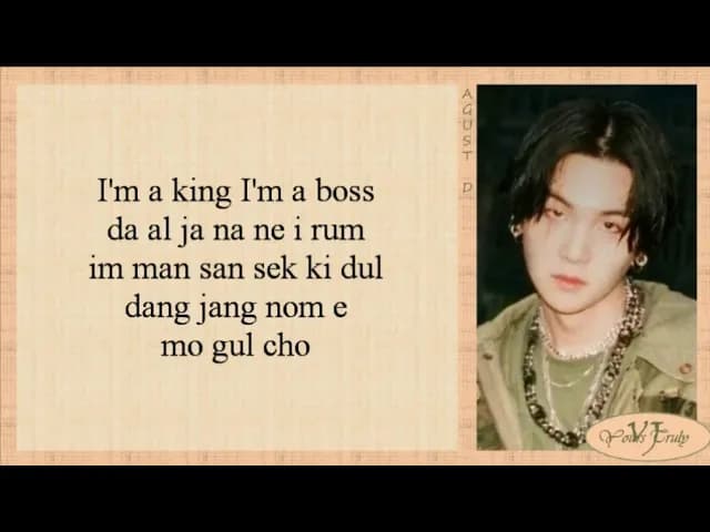 Agust D (SUGA) - Daechwita (대취타) Easy Lyrics