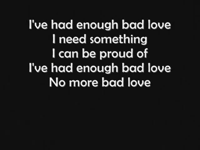 Eric Clapton - Bad Love (LYRICS)