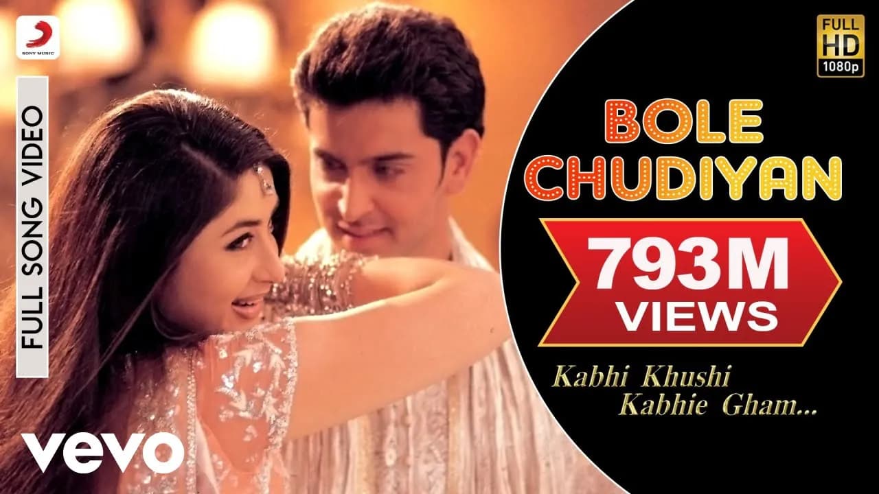 Bole Chudiyan Full Video - K3G|Amitabh, Shah Rukh, Kajol, Kareena, Hrithik|Udit Narayan