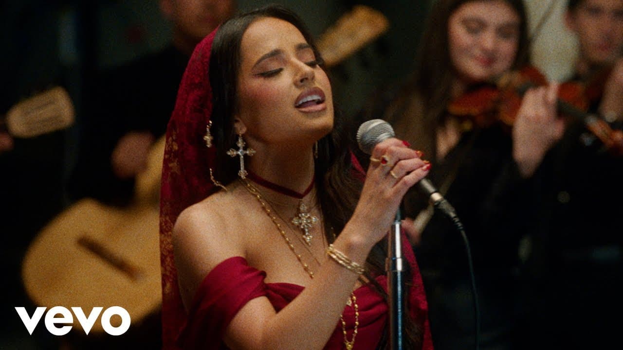 Becky G - POR EL CONTRARIO with Leonardo Aguilar & Ángela Aguilar (Performance Video)
