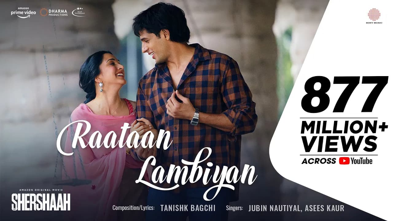 Raataan Lambiyan – Official Video | Shershaah | Sidharth – Kiara | Tanishk B| Jubin Nautiyal  |Asees