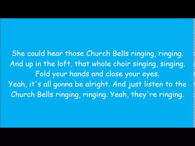 Carrie Underwood ~ Church Bells (Lyrics)