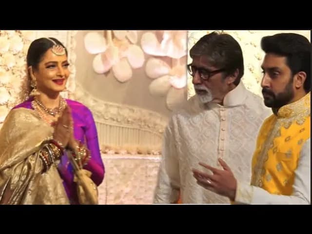 Amitabh Bachchan & Rekha At Mukesh Ambani Ganpati Celebration 2019