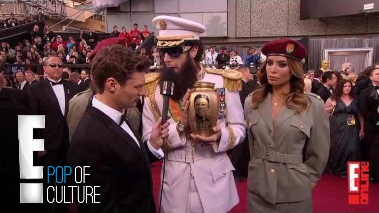 Sacha Baron Cohen Spills Ashes on Ryan Seacrest - 2012 Oscars | E!