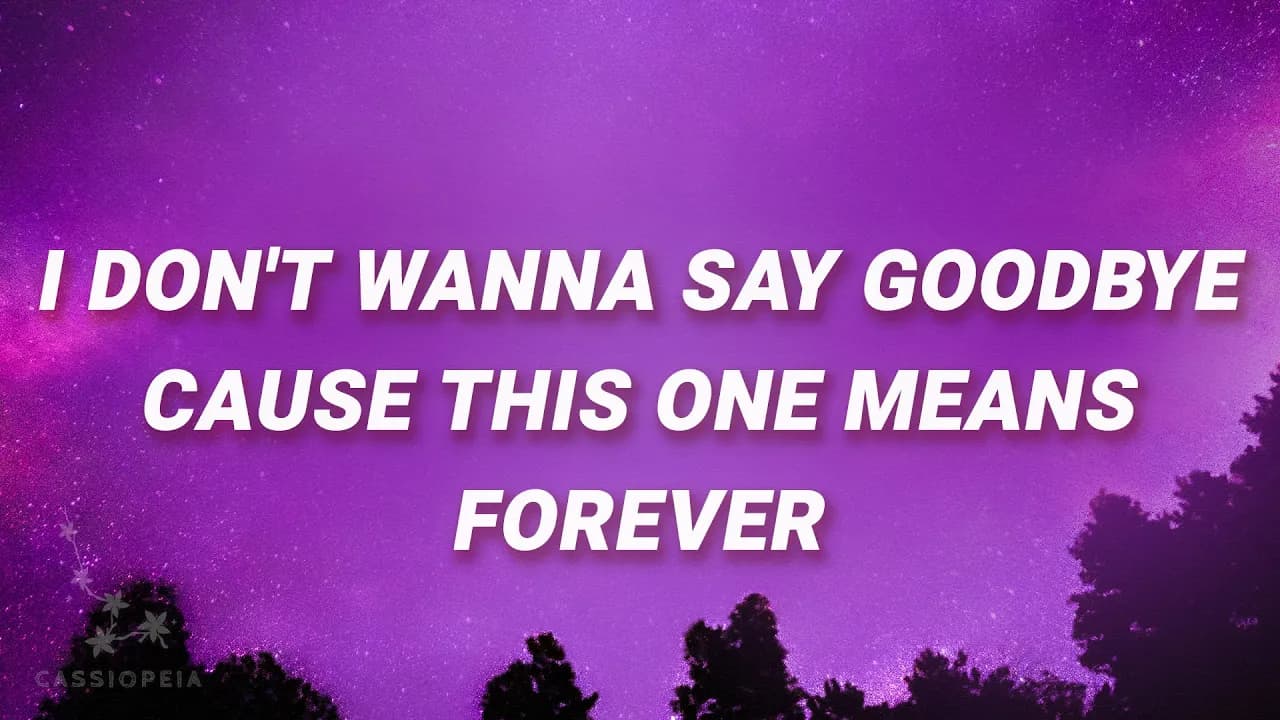 Benson Boone - I don't wanna say goodbye cause this one means forever (In the Stars) (Lyrics)