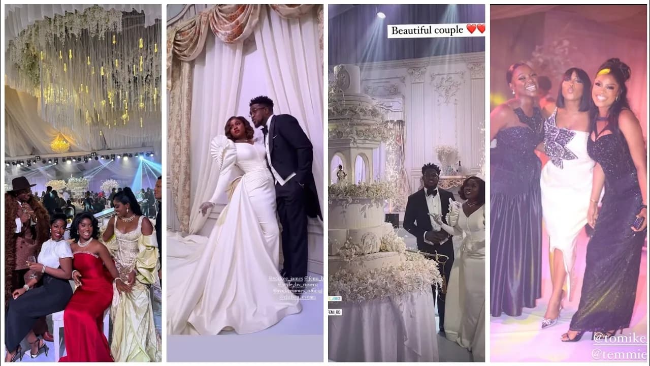 Veekee James ' wedding & how celebrities showed up in Vintage outfits.