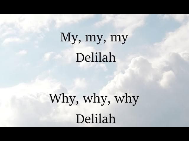 Delilah by Tom Jones Song with Lyrics