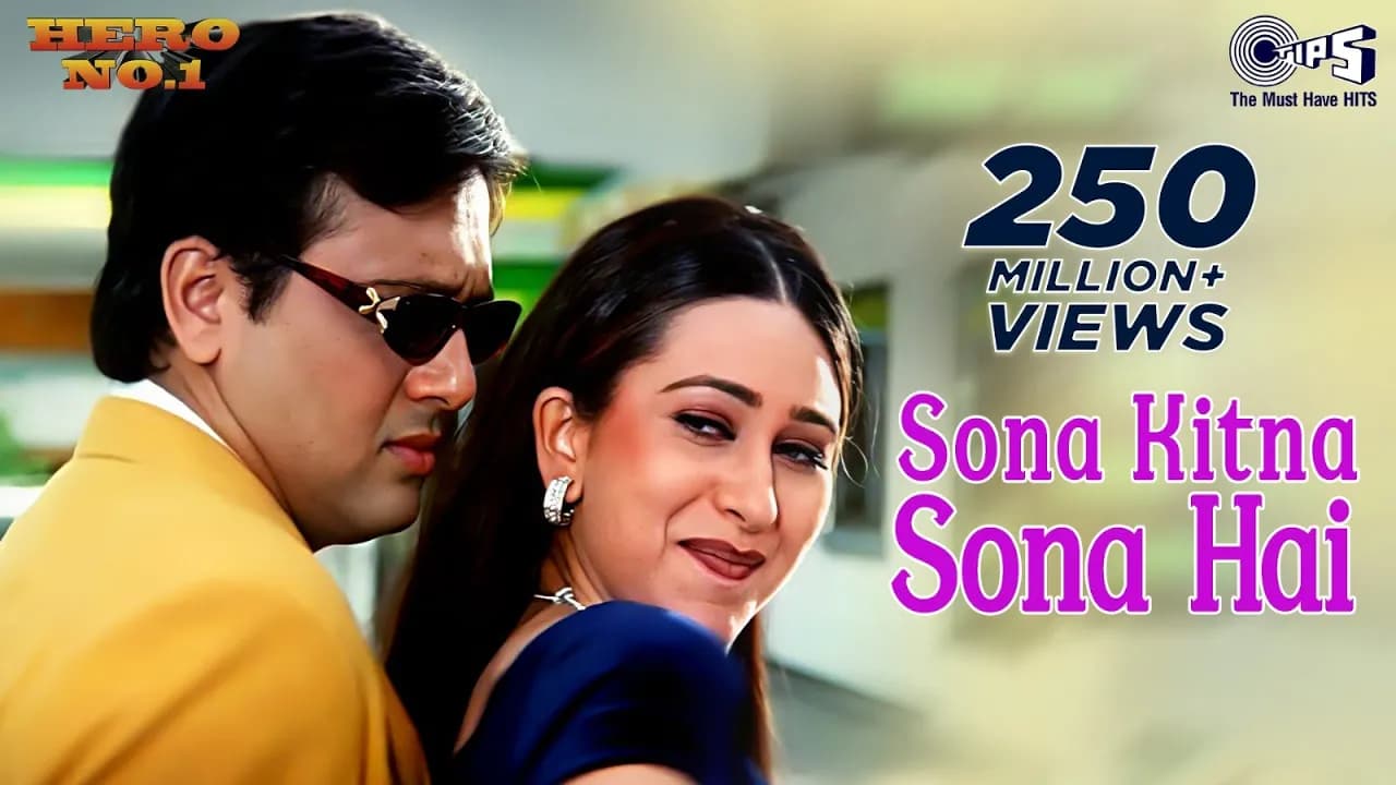 Sona Kitna Sona Hai | Govinda, Karisma Kapoor | Udit N & Poornima | Hero No.1 | 90's Hits