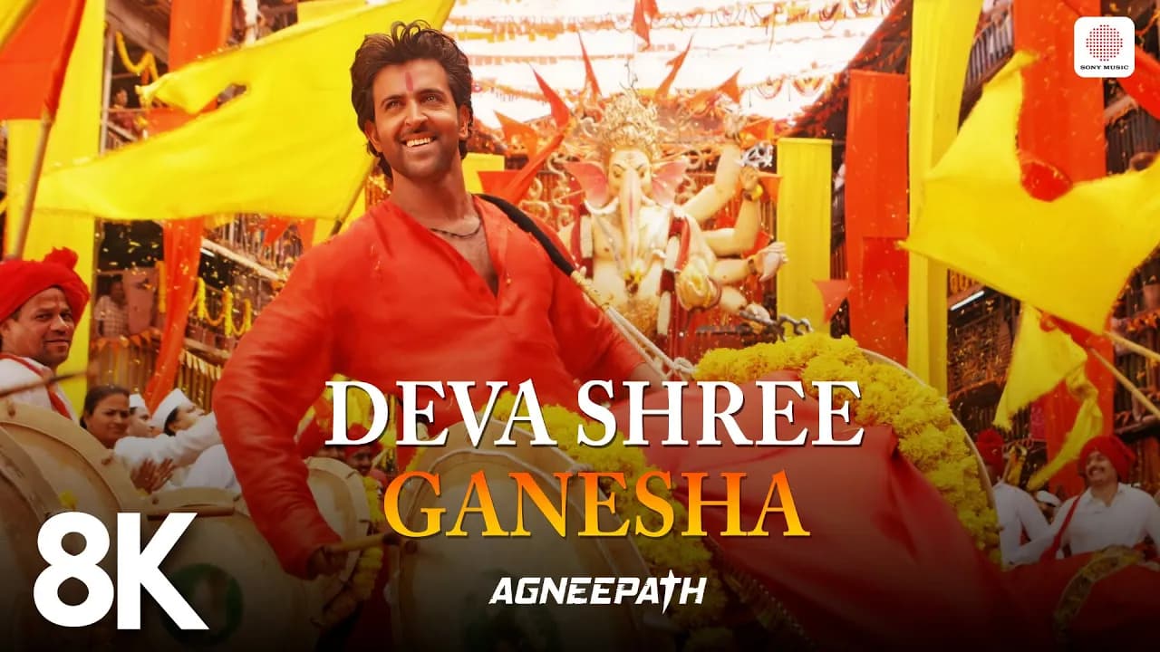 Deva Shree Ganesha - 8K/4K Video | Ganpati Song | Agneepath | Priyanka Chopra | Hrithik Roshan