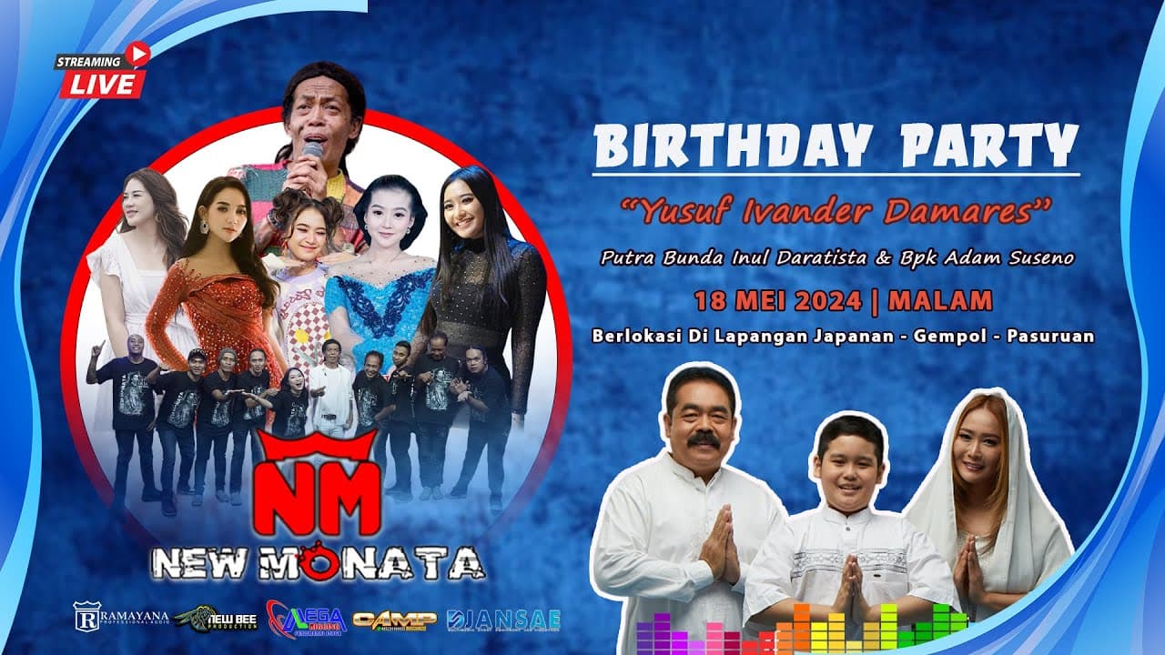 🔴 LIVE OM NEW MONATA TASYAKURAN 15 TAHUN YUSUF IVANDER DAMARES PUTRA BUNDA INUL & BP. ADAM SUSENO