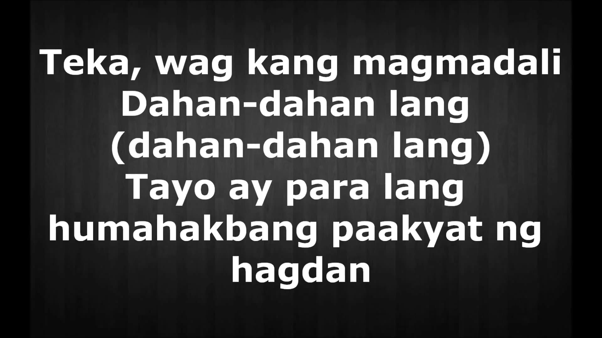 Hagdan - Ron Henley  Ft. Kat agarrdo (lyrics)