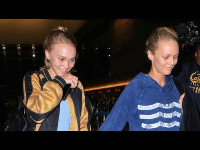 X17 EXCLUSIVE: Vanessa Paradis And Lily-Rose Depp Laugh When Asked About Amber Heard