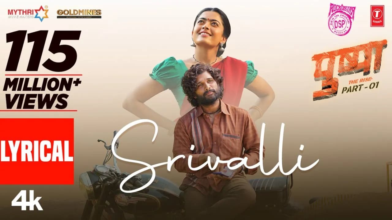 Pushpa: Srivalli - Lyrical (Hindi) | Allu Arjun, Rashmika Mandanna | Javed Ali | DSP | Sukumar