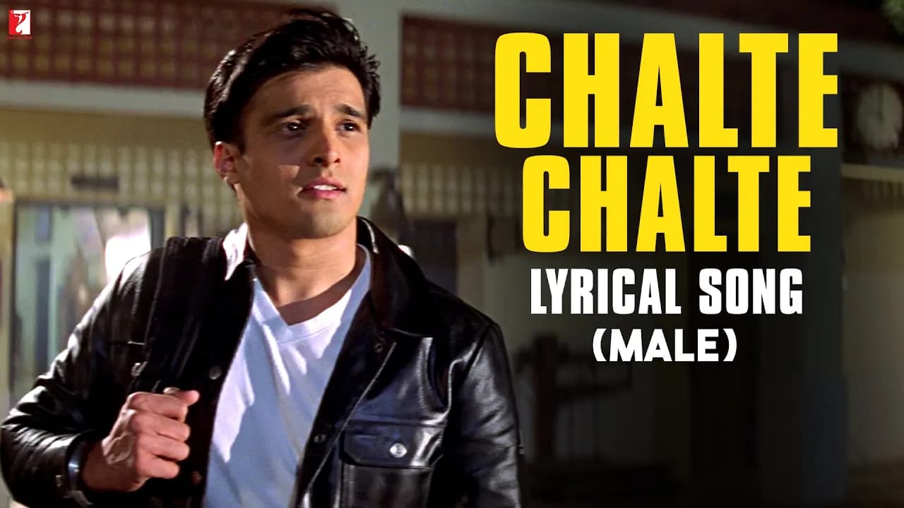 Lyrical | Chalte Chalte (Male) | Mohabbatein, Uday, Jugal, Jimmy, Shamita, Kim, Preeti, Anand Bakshi