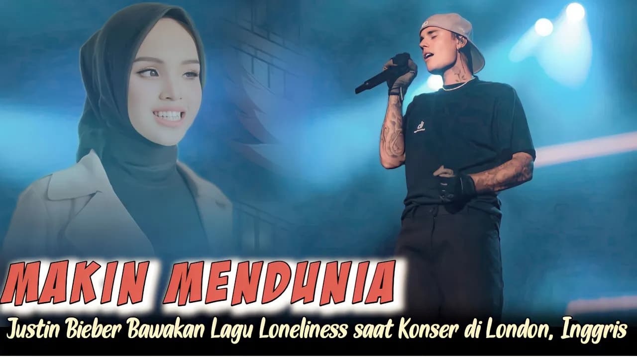 Keren Abis😲 Justin Bieber Bawakan Lagu Loneliness Ciptaan Putri Ariani saat Manggung di London