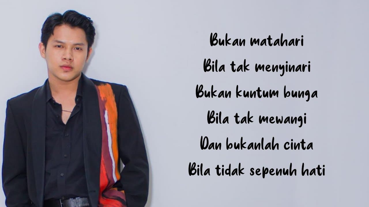 Sepenuh Hati - Rony Parulian, Andi Rianto | Lirik Lagu ~ Bukan matahari bila tak menyinari...