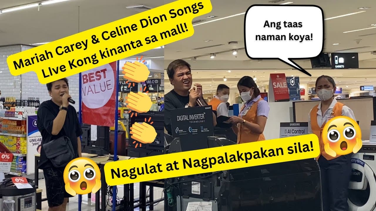 Mariah Carey & Celine Dion Songs kinanta ko ng live sa mall!