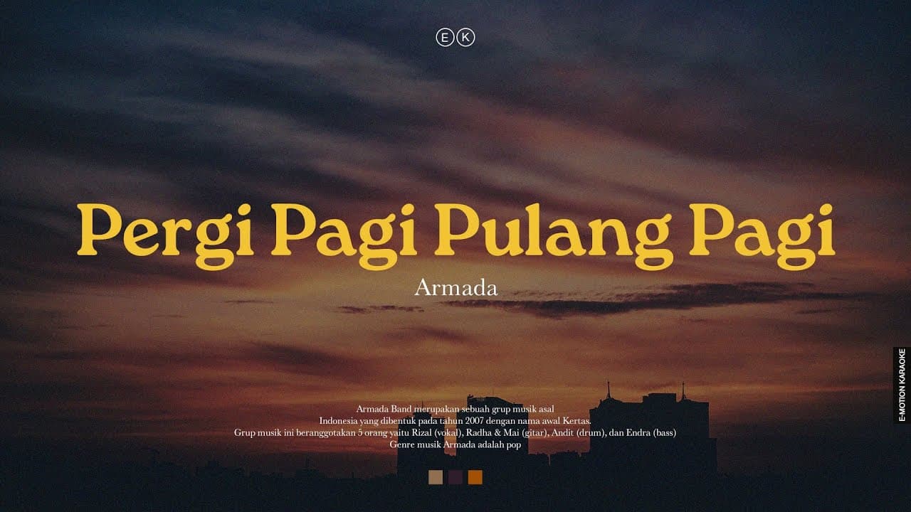 Armada - Pergi Pagi Pulang Pagi (Official Karaoke)