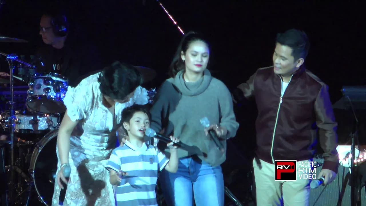 Regine Velasquez-Alcasid, Ogie Alcasid, Leila Alcasid and Nate Alcasid sing "I Can" in Los Angeles