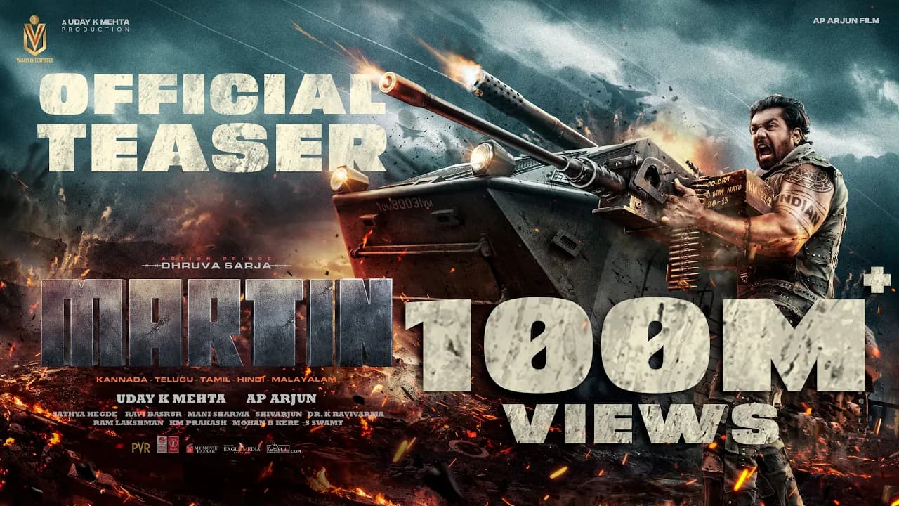 #Martin - Teaser [4K] | Dhruva Sarja | AP Arjun | Uday K Mehta