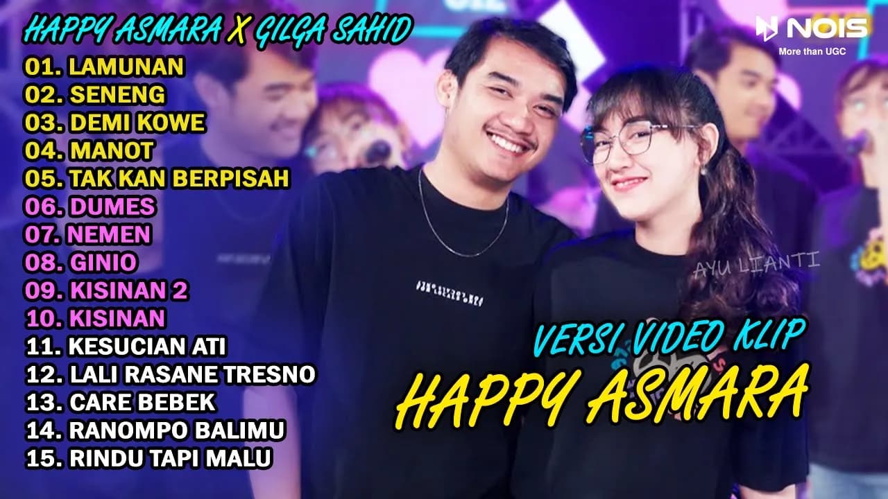 HAPPY ASMARA Feat. GILGA SAHID FULL ALBUM TERBARU 2024 | LAMUNAN, SENENG, DEMI KOWE