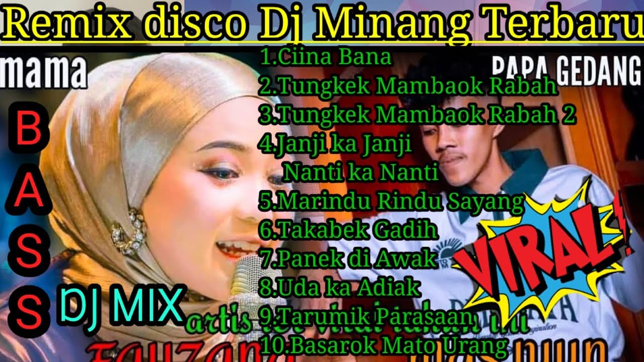 Remix DJ Slow Disco Minang Terbaru 2024 Fauzana viral full bass
