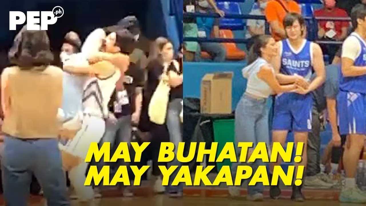 Mavy Legaspi-Kyline Alcantara, Gil Cuerva-Lexi Gonzales MAY MGA PAYAKAP sa basketball game!
