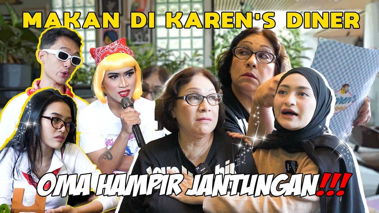 NATHALIE TRAKTIR MAKAN DI KAREN'S DINER | OMA KAGET BARU DATENG DI OMELIN "HAMPIR COPOT JANTUNG GUE"
