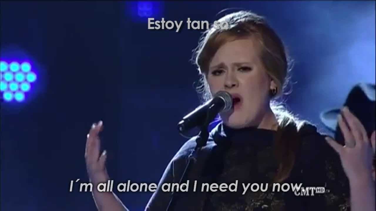 Adele ft Darius Rucker-Need You Now-Ingleฬs y espanฬol