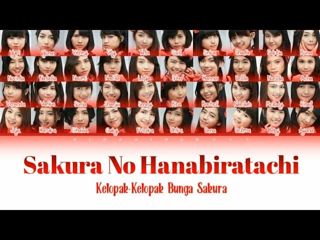 JKT48 - Sakura No Hanabiratachi (Kelopak-Kelopak Bunga Sakura) Color Coded Lyrics