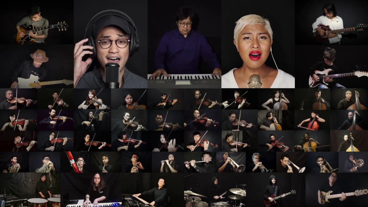 Angin Malam - Erwin Gutawa Orchestra, Afgan, Dira S, Budjana, Tohpati, Ridho, Abim #OrkestraDiRumah