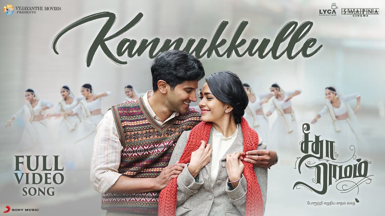 Kannukkulle Video Song - Sita Ramam (Tamil) | Dulquer | Mrunal | Vishal Chandrasekhar | Hanu